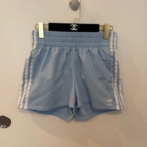Adidas Three Stripes Baby Blue Shorts Size S